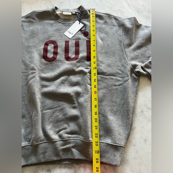 NWT Clare V Gray Oui Sweatshirt XS - Picture 5 of 6